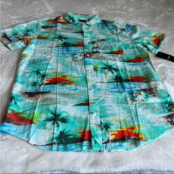 RVCA paradiso tropical print button down - Picture 3 of 10
